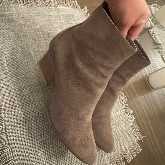 Jimmy Choo Taupe Mink Suede Boots - Picture 4 of 13